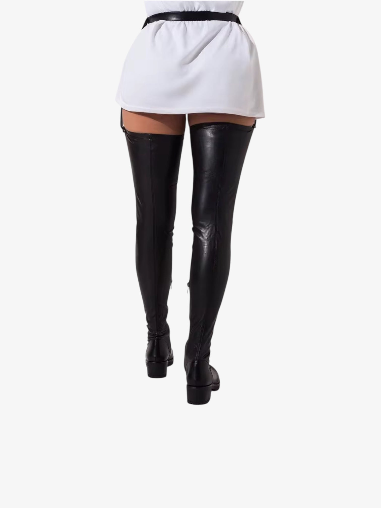 Glossy Leather Hight Top Boots
